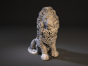 lion king voronoi 3D Baskı Modeli