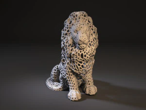 lion king voronoi 3D Print Model