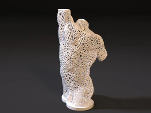 male torso voronoi 3D Print Model