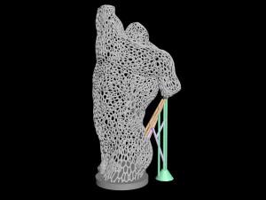 male torso voronoi 3D Print Model
