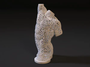 male torso voronoi 3D Print Model