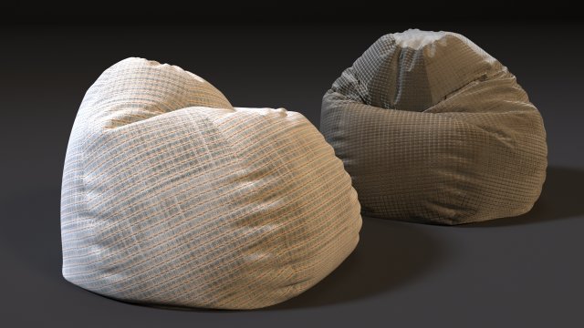 bag chair Model 3D .c4d .max .obj .3ds .fbx .stl .blend 
