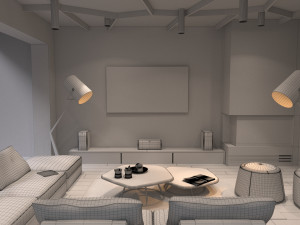 modern interior 3Dモデル