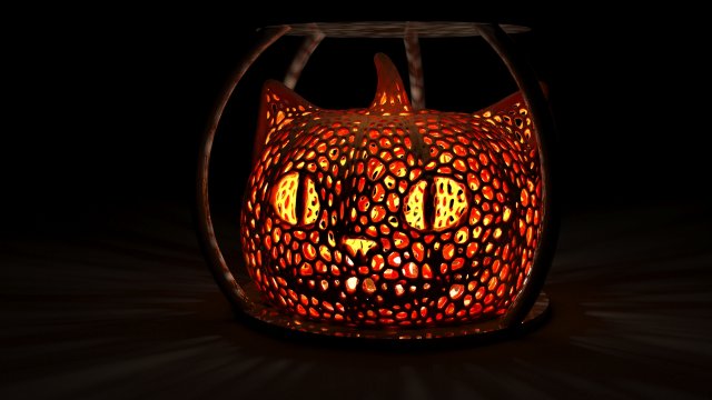 cheshire cat halloween lamp 3D प्रिंट मॉडल .c4d .max .obj .3ds .fbx .stl .blend 
