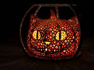 cheshire cat halloween lamp 3D Print Model
