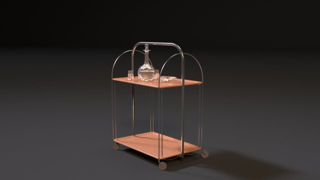 ussr food trolley 3D 模型 .c4d .max .obj .3ds .fbx .stl .blend 