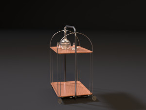 ussr food trolley 3D 模型