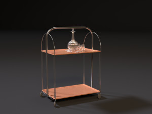 ussr food trolley 3D 模型