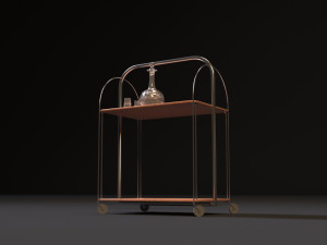 ussr food trolley 3D 模型