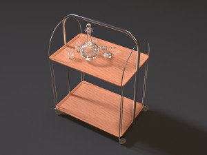 ussr food trolley 3D 模型