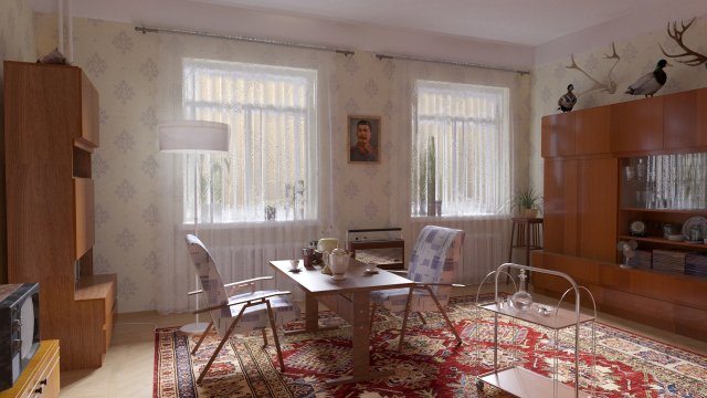 ussr interior 3D Model .c4d .max .obj .3ds .fbx .stl .blend