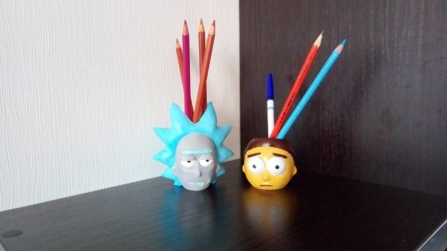 rick and morty organizer planter 3D 프린트 모델 .c4d .max .obj .3ds .fbx .stl .blend