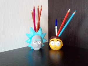 Rick and Morty Organizer-Pflanzgef&auml;&szlig; 3D Druckmodell