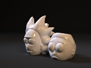 rick and morty organizer planter 3D 프린트 모델