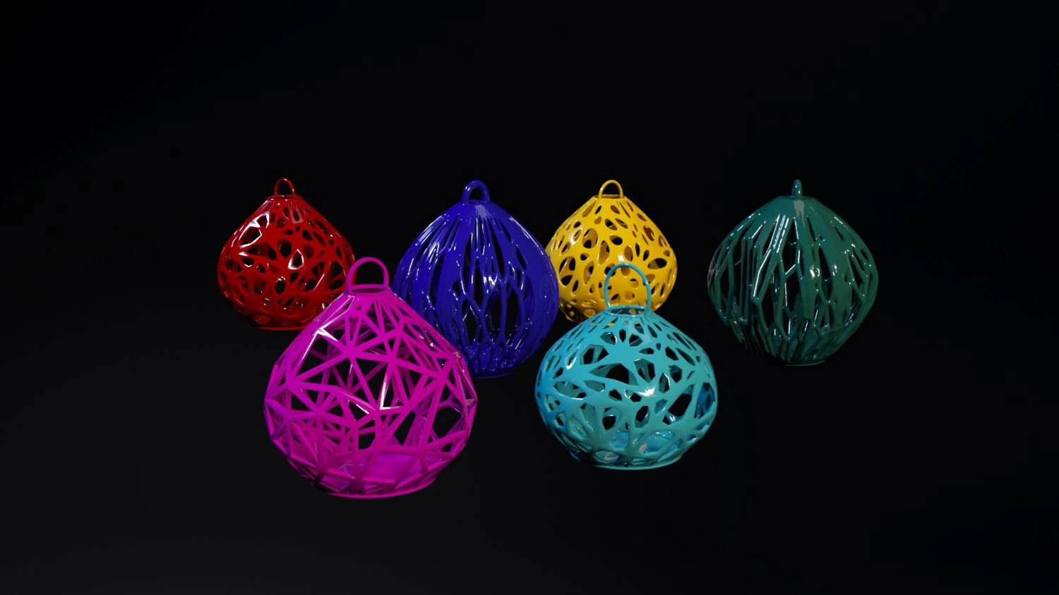 set of christmas balls 3D Print Model .c4d .max .obj .3ds .fbx .stl .blend 