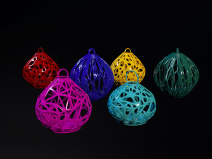 set of christmas balls 3Dプリントモデル