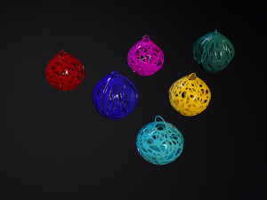 set of christmas balls Modello di stampa 3D