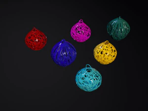 set of christmas balls 3D Print Model