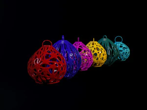 set of christmas balls 3D Print Model