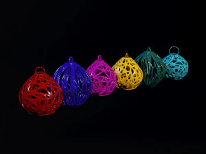 set of christmas balls 3D Print Model
