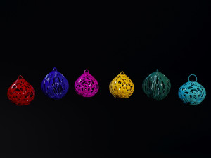 set of christmas balls Modello di stampa 3D