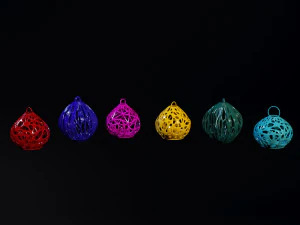 set of christmas balls 3D Print Model