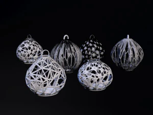 set of christmas balls 3D Print Model