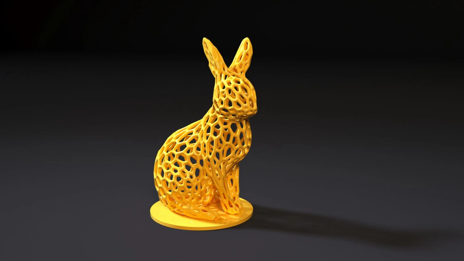 rabbit voronoi 3D Print Model .c4d .max .obj .3ds .fbx .stl .blend 