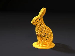 rabbit voronoi 3D Print Model