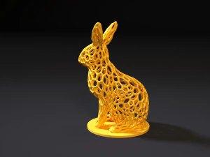 rabbit voronoi 3D Print Model