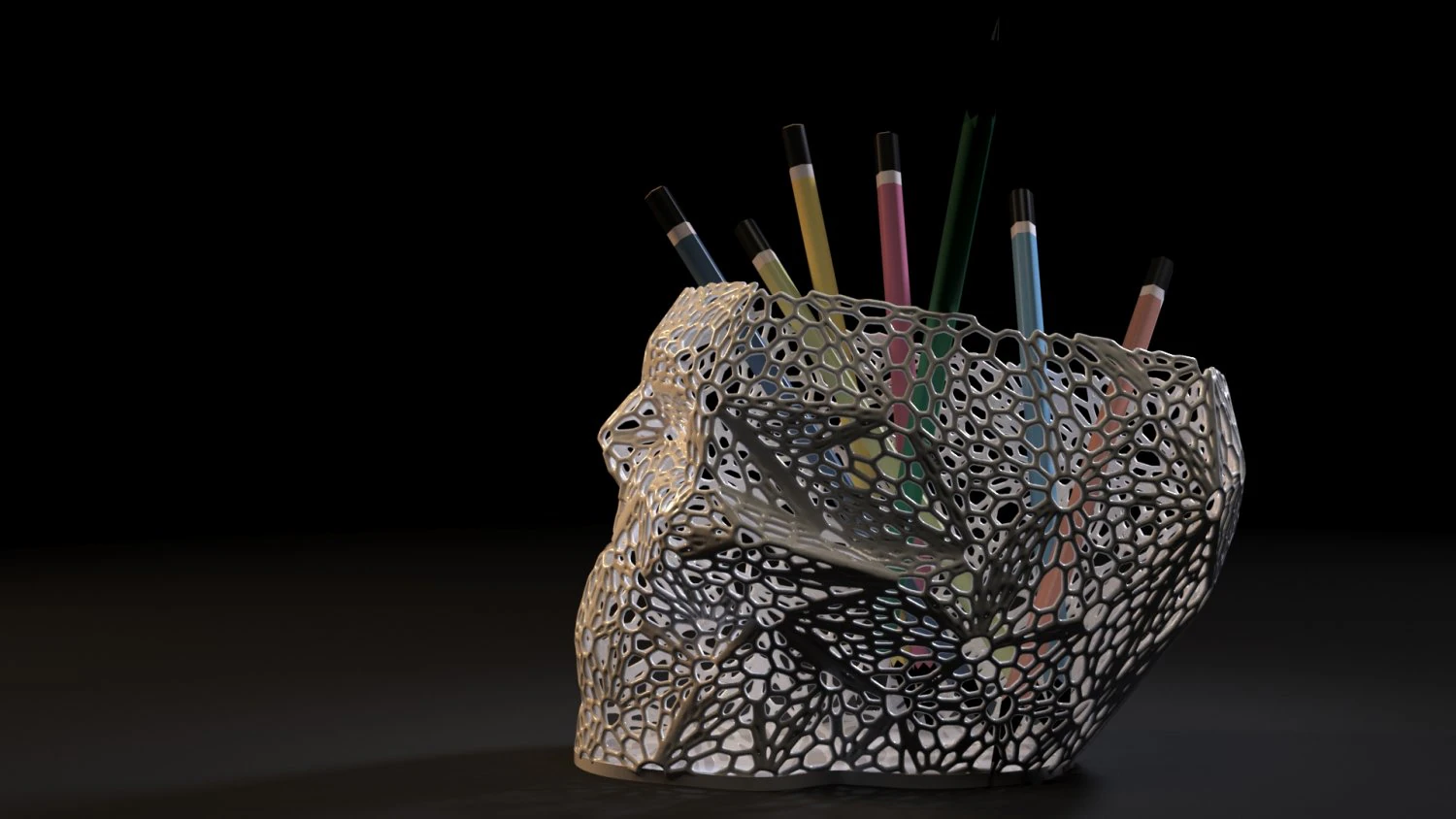 organizer skull 3D Print Model .c4d .max .obj .3ds .fbx .stl .blend 