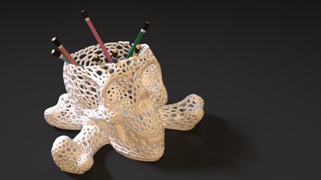 pirate skull 3D Print Model .c4d .max .obj .3ds .fbx .stl .blend 