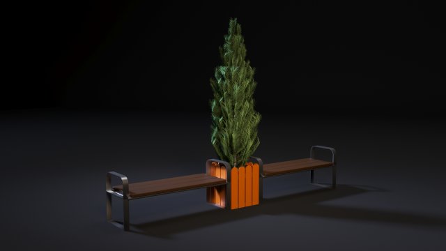 bench Model 3D .c4d .max .obj .3ds .fbx .stl .blend 