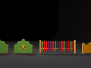 playground fencing 3D Model