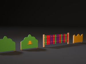 playground fencing 3D 모델