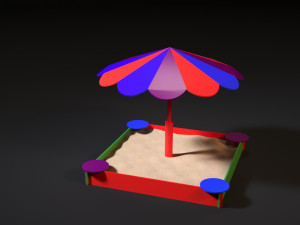 sandbox umbrella 3D 模型