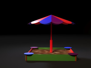 sandbox umbrella 3D Model