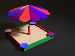 sandbox umbrella 3D Model