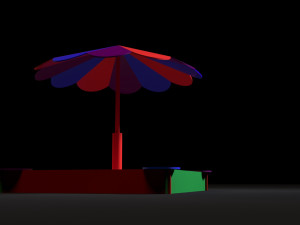 sandbox umbrella 3D Model