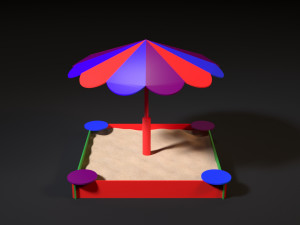 sandbox umbrella 3D Model