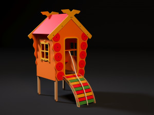 game house on legs 3D 모델