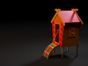 game house on legs 3D-Modell