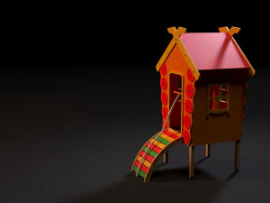 game house on legs 3D Model