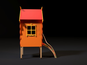 game house on legs 3D-Modell