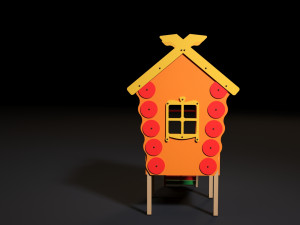 game house on legs 3D-Modell