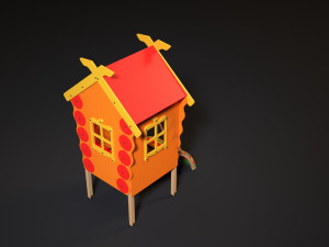 game house on legs 3D-Modell