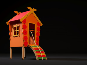 game house on legs 3D-Modell