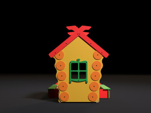 childrens playhouse with a sandbox Modelo 3D