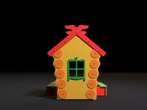 childrens playhouse with a sandbox 3D Model