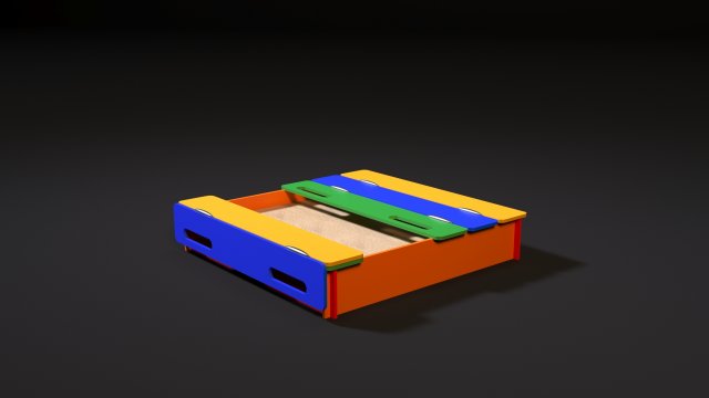sandbox with a cover Model 3D .c4d .max .obj .3ds .fbx .stl .blend 